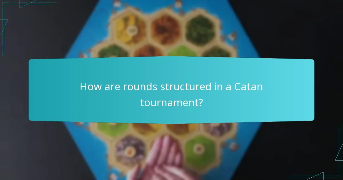 How are rounds structured in a Catan tournament?