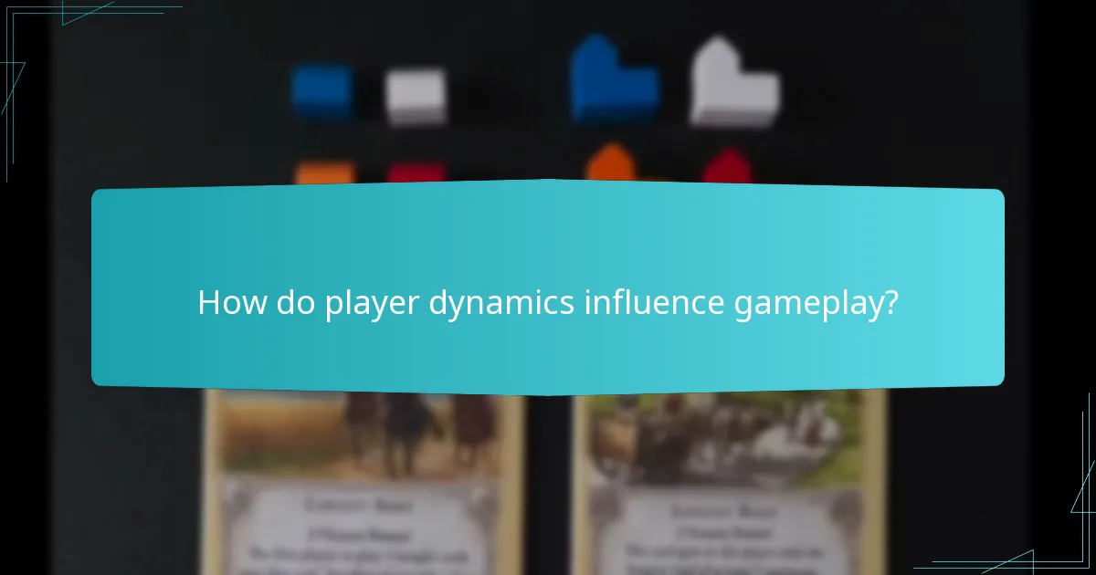 How do player dynamics influence gameplay?