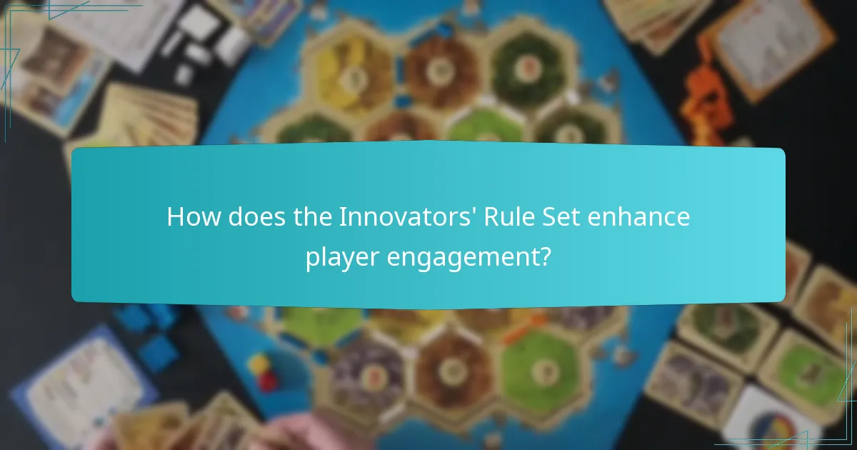How does the Innovators' Rule Set enhance player engagement?