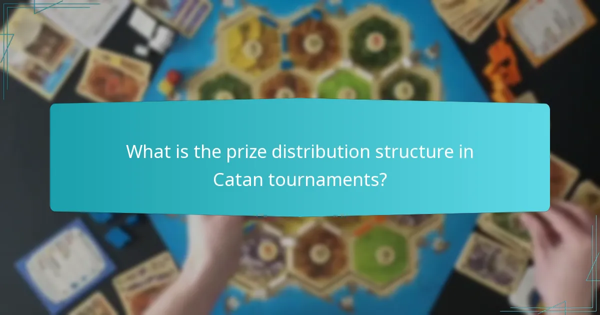 What is the prize distribution structure in Catan tournaments?