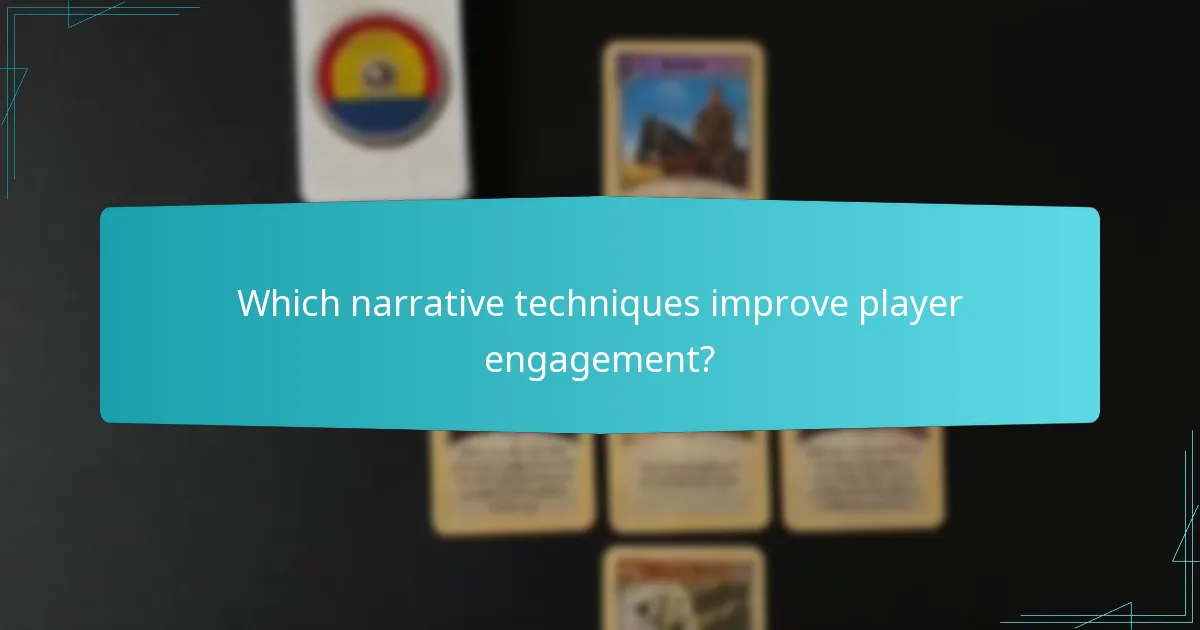 Which narrative techniques improve player engagement?
